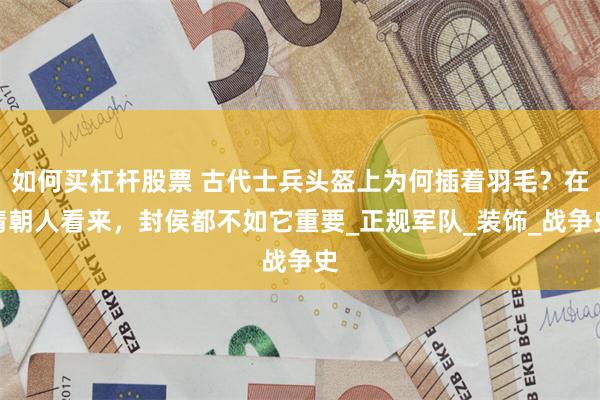 如何买杠杆股票 古代士兵头盔上为何插着羽毛？在清朝人看来，封侯都不如它重要_正规军队_装饰_战争史