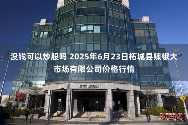没钱可以炒股吗 2025年6月23日柘城县辣椒大市场有限公司价格行情