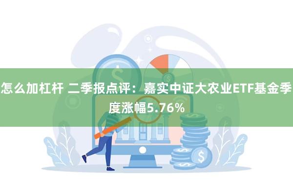 怎么加杠杆 二季报点评：嘉实中证大农业ETF基金季度涨幅5.76%