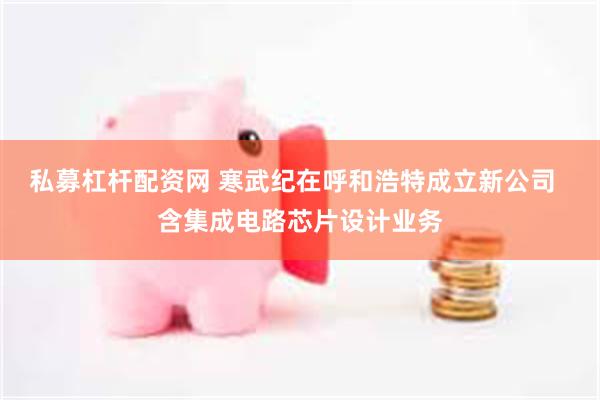 私募杠杆配资网 寒武纪在呼和浩特成立新公司  含集成电路芯片设计业务