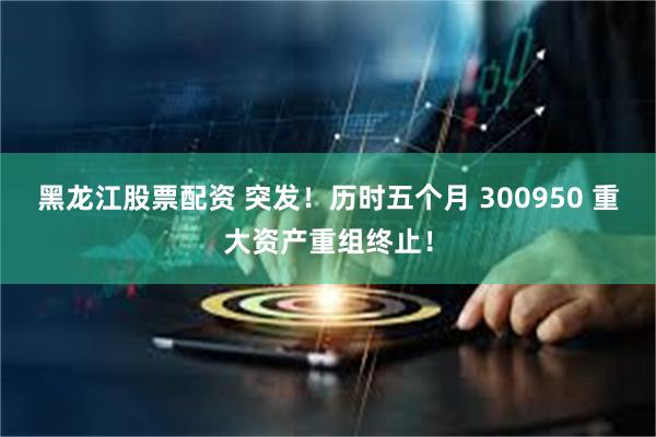 黑龙江股票配资 突发!历时五个月 300950 重大资产重组终止!